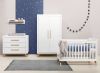 Bopita Fenna 3-delige Babykamer Bed Commode 2-deurskast Wit/natural online kopen