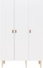 Bopita Kledingkast 'Indy' 3 deurs, kleur wit/naturel online kopen