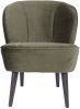 WOOOD Fauteuil 'Sara' Velvet, kleur Groen online kopen