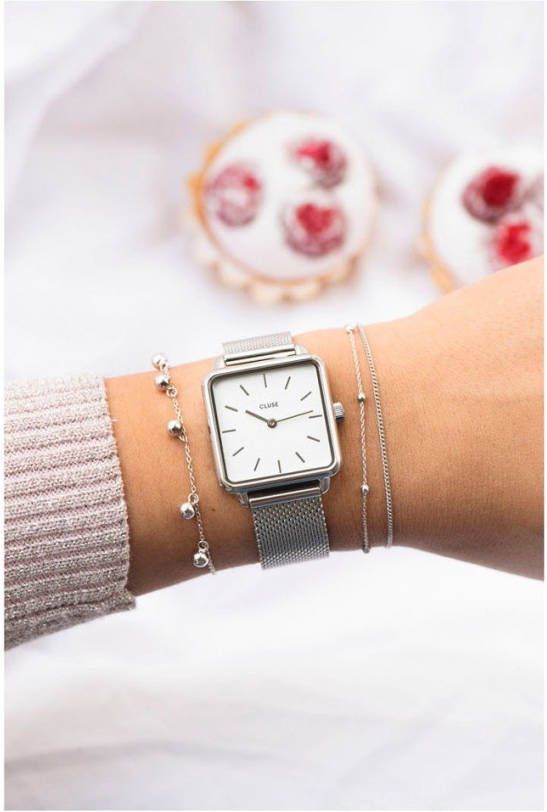 CLUSE La Tétragone horloge van roestvrijstaal CW0101207003 - Meubelmooi.nl