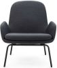 Normann Copenhagen Era Lounge Chair Low loungestoel met zwart stalen onderstel online kopen