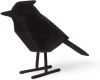 Present Time Decoratieve objecten Statue bird large polyresin flocked Zwart online kopen