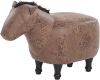 Beliani Horse Dierenhocker bruin kunstleer online kopen