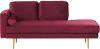 Beliani Miramas Chaise Longue rood fluweel online kopen