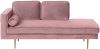 Beliani Miramas Chaise Longue roze fluweel online kopen