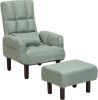 Beliani Oland Fauteuil Met Hocker Polyester 52 X 65 Cm online kopen