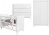 Bopita Fiore 3-Delige Babykamer Bed Commode 2-Deurskast Wit online kopen