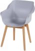 Hartman Sophie Studio tuinstoel met teak frame misty grey (set per 2) online kopen