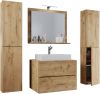 Hioshop LendasXL badkamer 60 cm, spiegel, honing eiken decor. online kopen