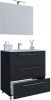 Hioshop Schubo badkamer spiegel 80 cm zwart. online kopen