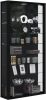 Hioshop Vitrosa Maxi Vitrinekast Wandmodel Met 2 Glazen Deuren En 8 Glazen Planken.zwart. online kopen