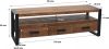 Livingfurn Industrieel TV meubel 'Strong' Mangohout en staal, 150cm online kopen