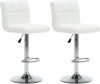 Barstoelen draaibaar 44x50x115 cm kunstleer wit online kopen