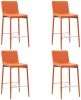 VidaXL Barstoelen 4 st kunstleer oranje online kopen