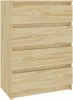 VidaXL Bijzetkast 60x36x84 cm massief grenenhout online kopen