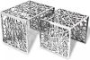 VidaXL Bijzettafels 2 stuks vierkant aluminium zilver online kopen