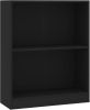 VidaXL Boekenkast 60x24x74, 5 cm bewerkt hout zwart online kopen