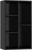 VidaXL Boekenkast/dressoir 45x25x80 cm spaanplaat hoogglans zwart online kopen