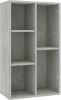 VidaXL Boekenkast/dressoir 50x25x80 cm spaanplaat betongrijs online kopen