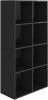 VidaXL Boekenkast/dressoir 66x30x130 cm spaanplaat hoogglans zwart online kopen