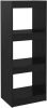 VidaXL Boekenkast/kamerscherm 40x30x103, 5 cm massief grenenhout zwart online kopen