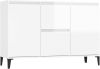 VidaXL Dressoir 104x35x70 cm spaanplaat hoogglans wit online kopen