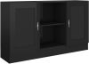 VidaXL Dressoir 120x30, 5x70 cm spaanplaat hoogglans zwart online kopen