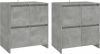 VidaXL Dressoirs 2 st 70x41x75 cm spaanplaat betongrijs online kopen
