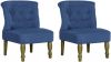 VIDAXL Franse stoelen 2 st stof blauw online kopen