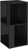 VIDAXL Hoekkast 33x33x67 cm spaanplaat hoogglans zwart online kopen