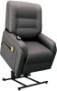 VidaXL Massagefauteuil Elektrisch Sta op stoel Kunstleer Grijs online kopen
