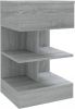 VidaXL Nachtkastje 40x35x65 cm bewerkt hout grijs sonoma eikenkleurig online kopen