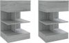 VidaXL Nachtkastjes 2 st 40x35x65 cm bewerkt hout grijs sonoma eiken online kopen
