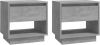 VidaXL Nachtkastjes 2 st 45x34x44 cm spaanplaat betongrijs online kopen
