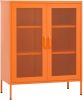 VidaXL Opbergkast 80x35x101, 5 cm staal oranje online kopen