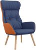 VidaXL Relaxstoel stof en PVC blauw online kopen