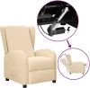 VIDAXL Sta opstoel verstelbaar stof cr&#xE8, mekleurig online kopen