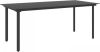 VidaXL Tuintafel 190x90x74 cm staal en glas zwart online kopen
