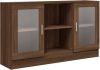 VidaXL Vitrinekast 120x30, 5x70 cm bewerkt hout bruineikenkleurig online kopen