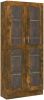 VidaXL Vitrinekast 82, 5x30, 5x185, 5 cm bewerkt hout gerookt eikenkleur online kopen