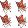 VidaXL Vlinderstoelen 4 st chindi stof meerkleurig online kopen