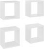 VidaXL Wandschappen kubus 4 st 22x15x22 cm wit online kopen