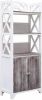 VIDAXL Badkamerkast 46x24x116 cm paulowniahout wit en bruin online kopen