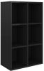 VIDAXL Boekenkast/dressoir 66x30x97, 8 cm bewerkt hout hoogglans zwart online kopen