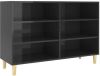 VIDAXL Dressoir 103, 5x35x70 cm spaanplaat hoogglans zwart online kopen