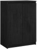 VIDAXL Dressoir 60x36x84 cm massief grenenhout zwart online kopen