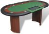 VidaXL Pokertafel Voor 10 Personen Met Dealervak En Fichebak Groen online kopen