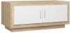 VIDAXL Salontafel 102x50x45 cm bewerkt hout wit en sonoma eikenkleurig online kopen