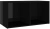 VidaXL Tv meubel 72x35x36, 5 Cm Spaanplaat Hoogglans Zwart online kopen