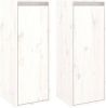 VIDAXL Wandkasten 2 st 30x30x80 cm massief grenenhout wit online kopen